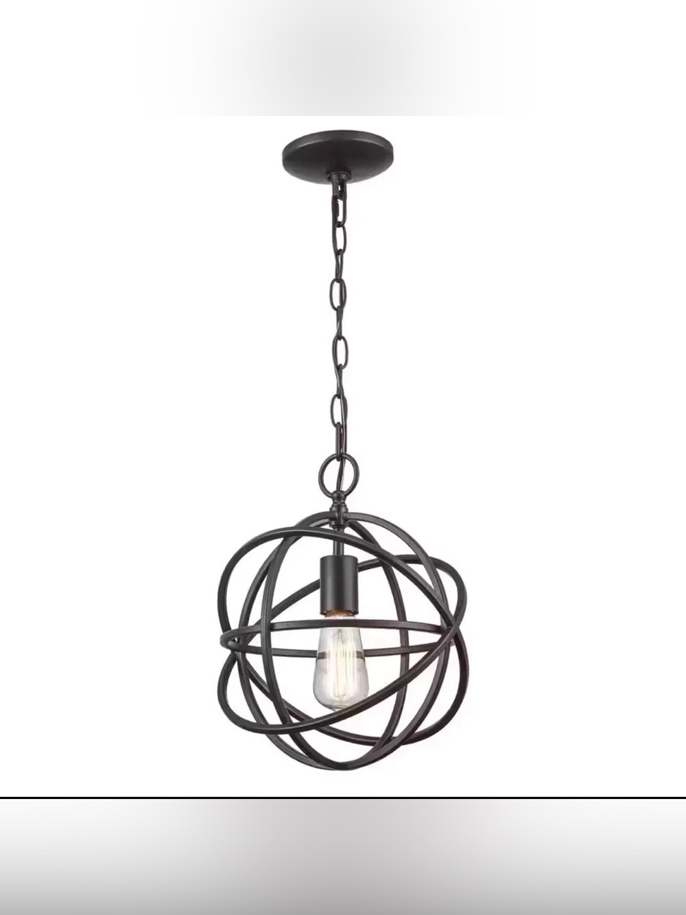 Home Decorators Sarolta Sands Orb Pendant Bronze Hanging Light